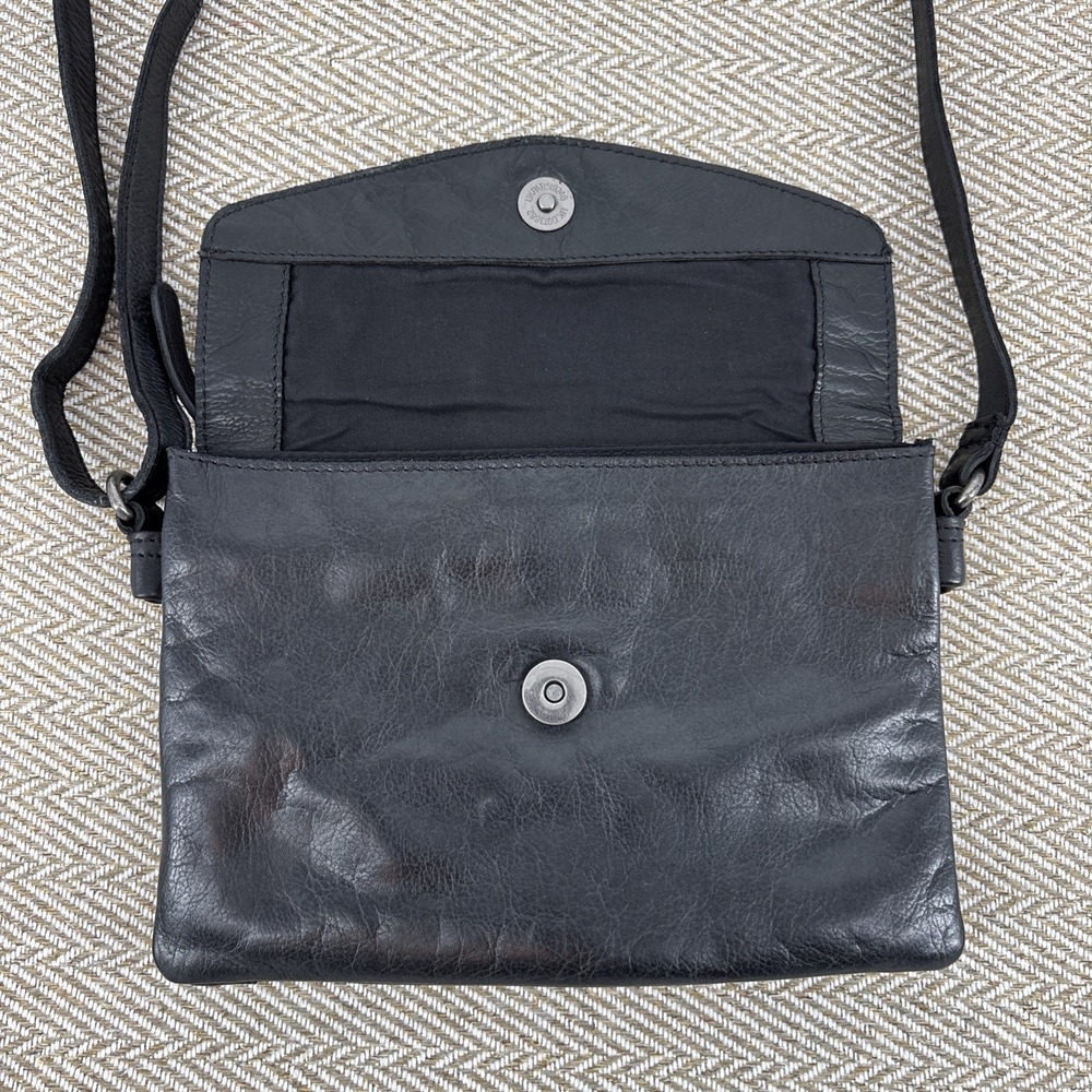 Vilenca Holland Black Genuine Leather Cross Shoulder Bag Purse - Picture 3 of 10